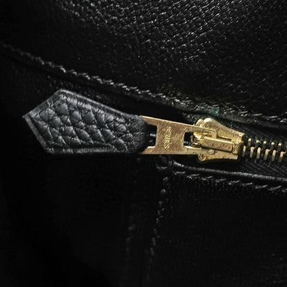 Hermes Handbag Birkin 35 Fjord Black Gold Hardware Black H Engraved [storage