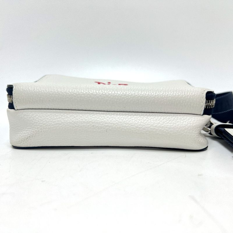 DIOR Shoulder Bag Dior X Stussy Collaboration Leather White