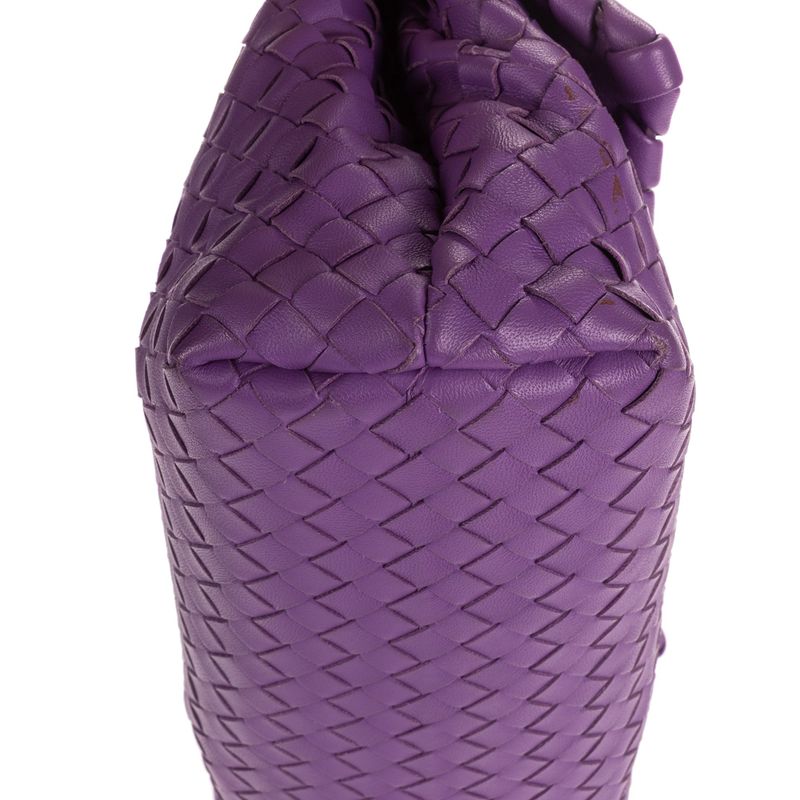 Bottega Veneta Olympia Purple Intrecciato Leather A