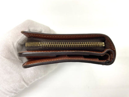 Louis Vuitton Monogram Compact Zip Fold Wallet M61667 Brown Made In France