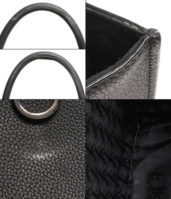 Dior Leather Tote Bag Silver Hardware Safari Tote Men's Dior