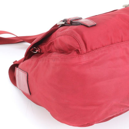 Prada Tessuto Nylon Triangle Logo Leather Shoulder Bag Crossbody Messenger