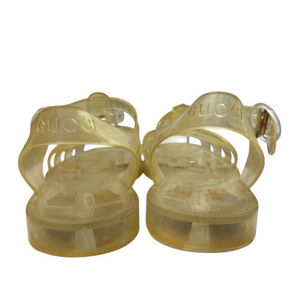 Good Gucci GG Marmont Rubber Sandals Size 36 Approx 23cm (9.06in) Clear Ladies