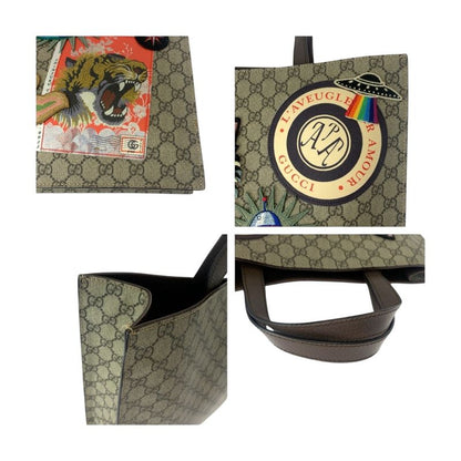 Gucci Embroidery Courier Applique Beige Multicolor GG Supreme Canvas 474084