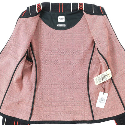 Hermes 2023 3h4209dc Tartan Et Chaines 100% Cotton Racer Jacket Zipup Knit