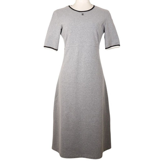 Chanel Coco Mark P11147v06479 Nylon X Polyurethane X Polyamide Gray Ladies Dress