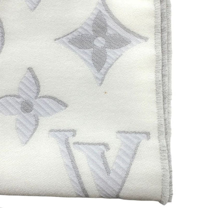 1942 Louis Vuitton Scarf LV Escential Shine M78895 Light Gray Wool Monogram