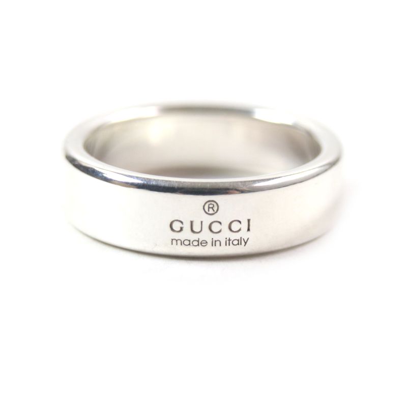  Gucci 774052 Diagonal Interlocking G Current Item Ring / Ring Ag925 Silver 17