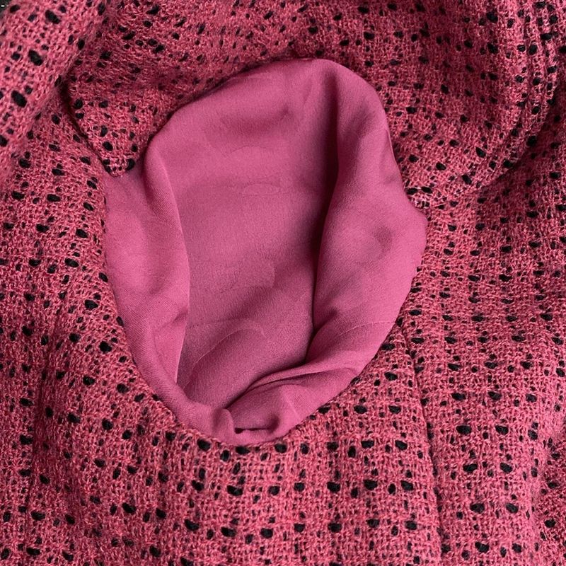 Chanel Jacket Size 36 S Women - P73610 Black And Pink Long Sleeves / Collarless