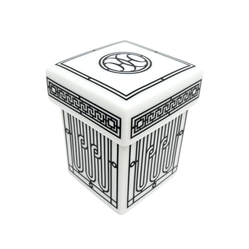 Hermes Sugar Box H DECO White Black Pottery Accessories Others