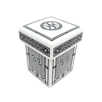 Hermes Sugar Box H DECO White Black Pottery Accessories Others