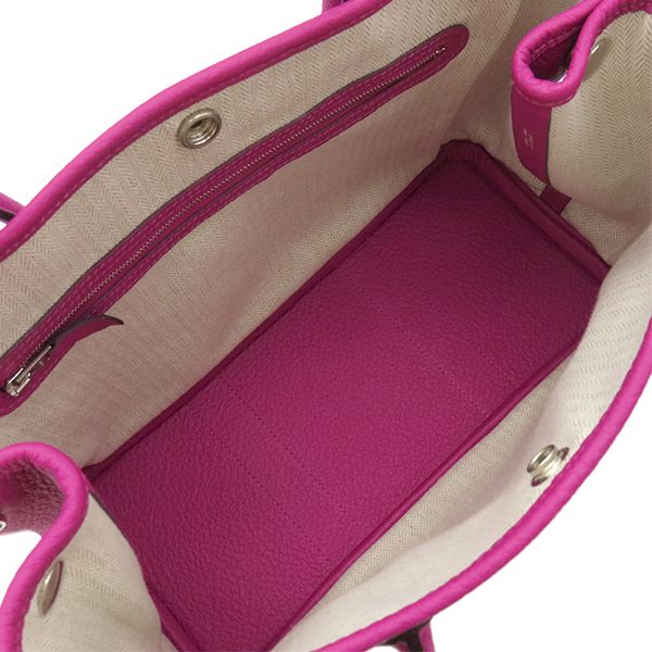 Hermes Tote Garden Party TPM Country Rose Purple Silver Hardware Purple