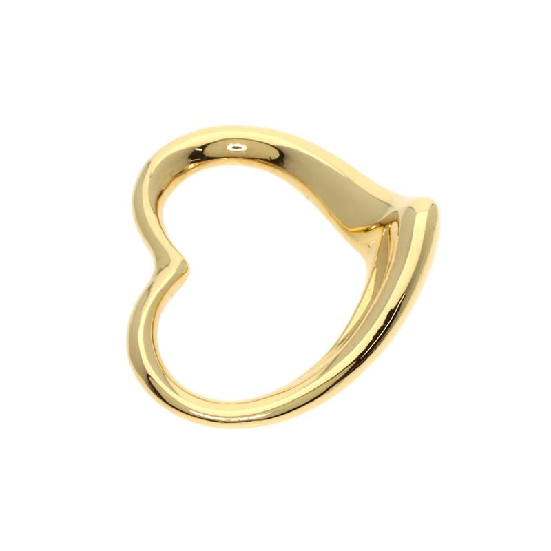 Tiffany & Co Open Heart TOP Pendant Top 18K Yellow Gold Ladies