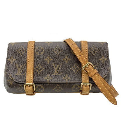 Louis Vuitton Pochette Marel Shoulder Bag Monogram Canvas M51159 Brown Gold
