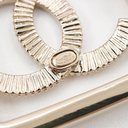 Chanel Brooch Corsage Gold Coco Mark Rhinestone Square