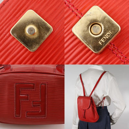 Fendi Mini Backpack Vintage Calf Red Women's Backpack/daypack