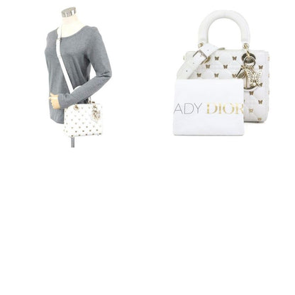 Christian DIOR Shoulder Bag Handbag Lady Dior