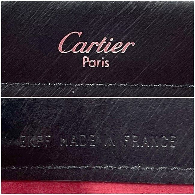 Cartier Tote Bag Black Trinity Excellent Condition Preowned Leather