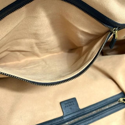 Gucci 515937 Tote Handbag Bag Shoulder Taiga Head GG Marmont Patent Leather