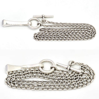 Hermes Clous De Forge Choker Necklace 43cm (1693in) Long Star Ring Silver Sv925