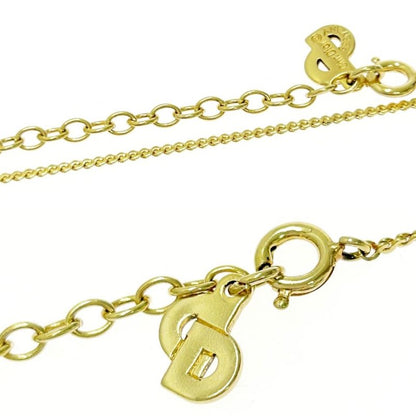Christian Dior GP Rhinestone CD Logo Necklace Earring Set Gold 469960 Necklace