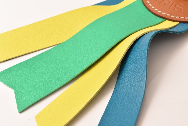 Hermes Bag Charm Hermes Clochette Paddock Flot Paddock Charm Green Lime Blue