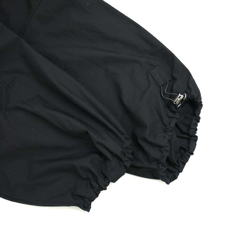 Hermes 22ss Draw String Ring Short Sleeve Over Blouse Shirt 2e0604dj Black 40