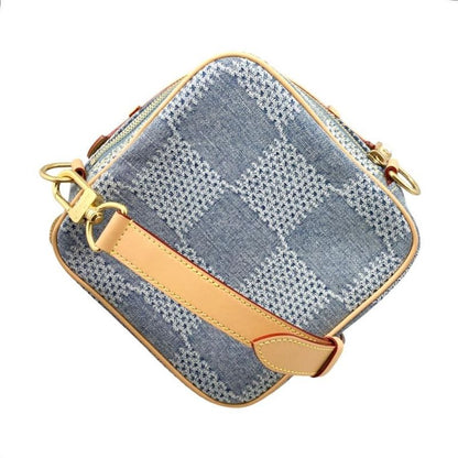 Louis Vuitton Shoulder Bag Chess Messenger N40706 Damier Denim Blue Beige Louis