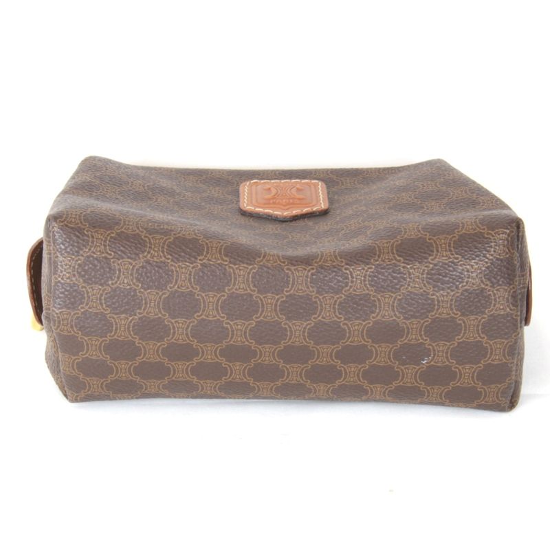 Celine Macadam Pouch Brown PVC Branded Small Bag