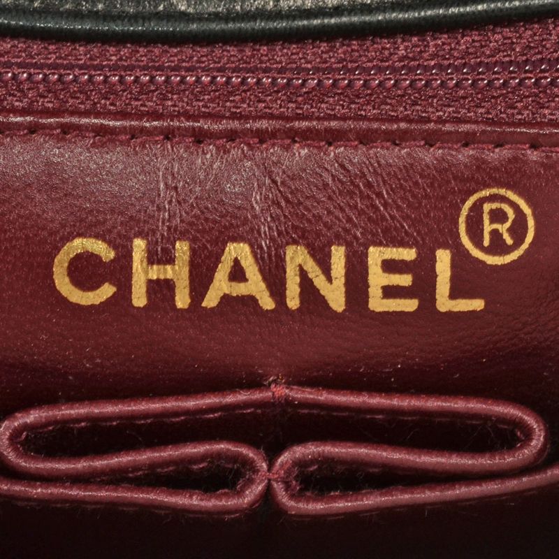 Chanel Mini Matelasse 20 Single Flap Chain Shoulder Bag Lambskin A01163 Black