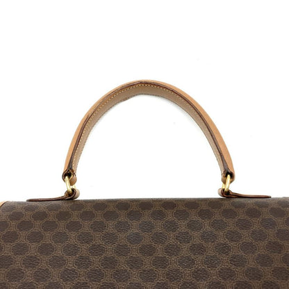 Celine M12 Handbag Brown Pvc/leather Macadam Lock Hardware Ladies Fashion