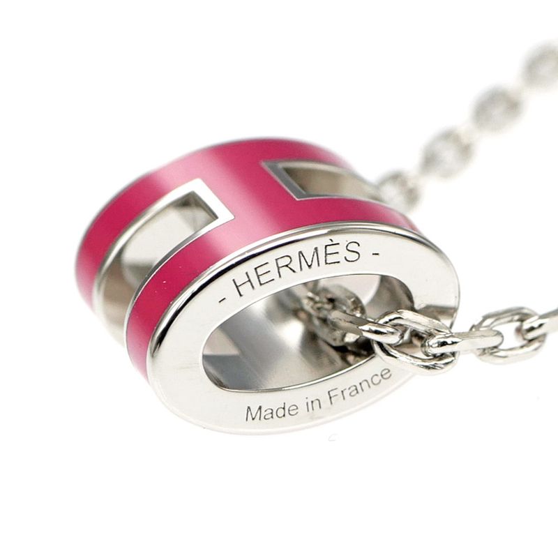 Hermes Necklace Pop Ash Mini Pendant Le Jugalante Silver Color Accessori