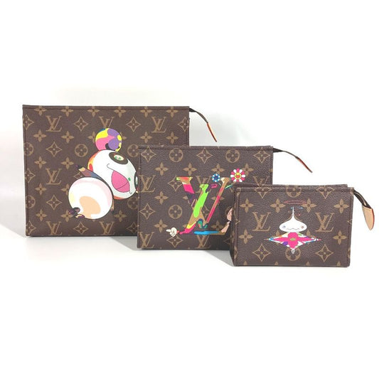 Louis Vuitton Clutch Bag Trio Poche Toilette M13762 Monogram Canvas Multicolor