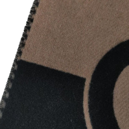 Gucci Scarf Interlocking G Scarf 715497 Beige And Black Wool And Cashmere