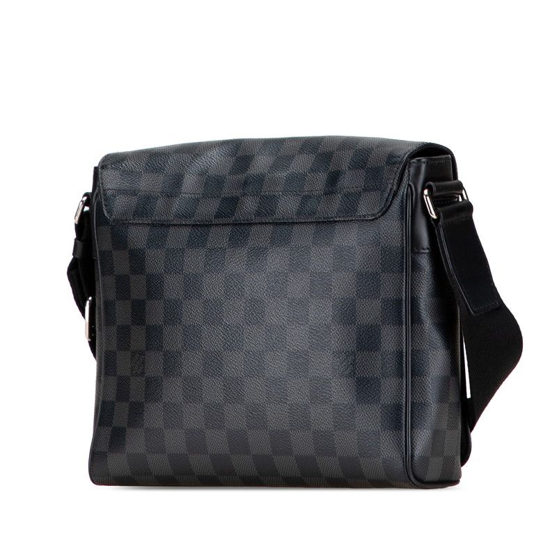 Louis Vuitton Damier Graphite District PM Crossbody Shoulder Bag N41028 Black