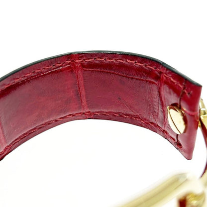 Gucci GP Leather Horsebit Bangle Red 498201 Bangle