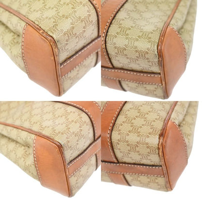 Celine Shoulder Bag Macadam Pattern Pvcleather Beige 64ka847