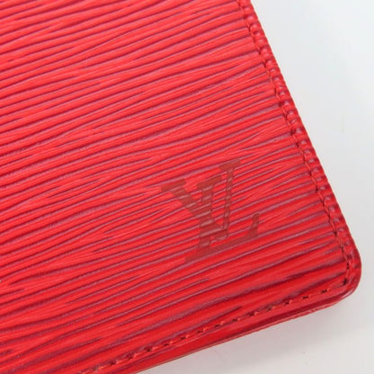 Louis Vuitton Wallet Porte Cult Cles Di Epi Leather Red Bifold Small Women