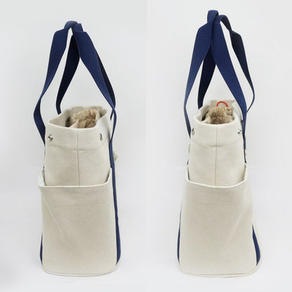 Hermes Cabrio Mother's Bag Toile Ash Gripe Lou Navy Tote Bag Canvas