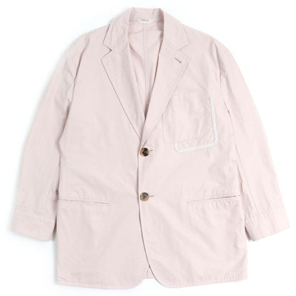 Hermes 23SS 100% Cotton Pocket Design Single Tailored Jacket Light Pink 48 Made