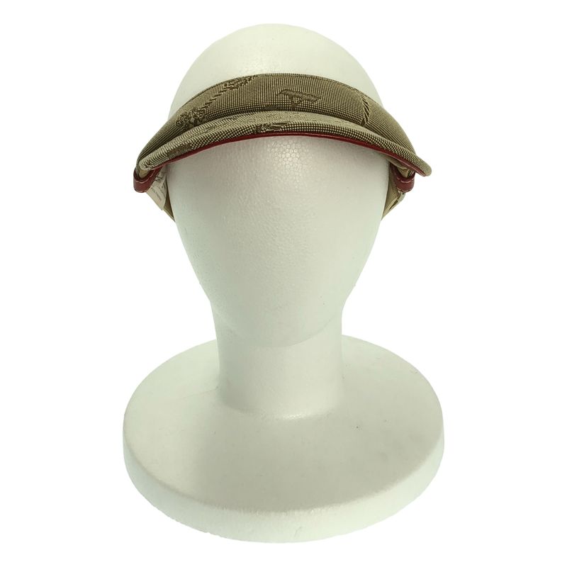 Prada - Canvas Jacquard Sun Visor - M - Beige Red - Women's