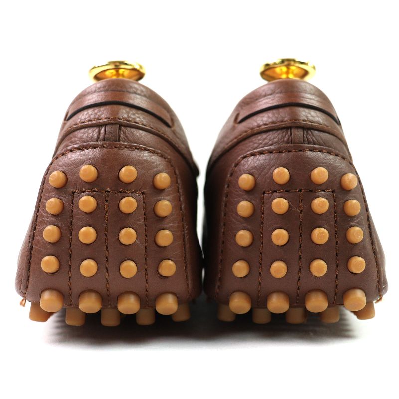 Gucci 367923 Bamboo Tassel Leather Loafer Driving Shoes Brown 8.5 Storage With