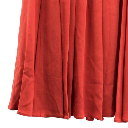 Prada - Belt Pleated Flared Skirt - 40 - Red - Women