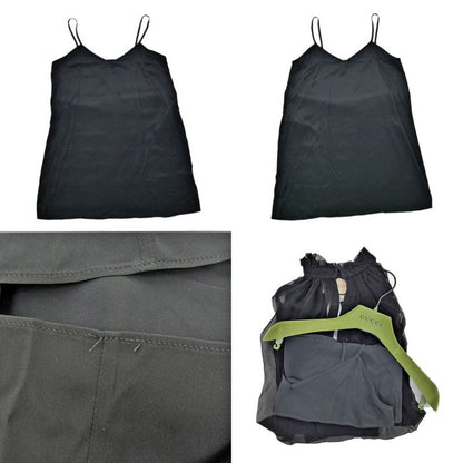 Gucci See Through Shirt With Inner Size 38 Black 770124 Long Sleeve