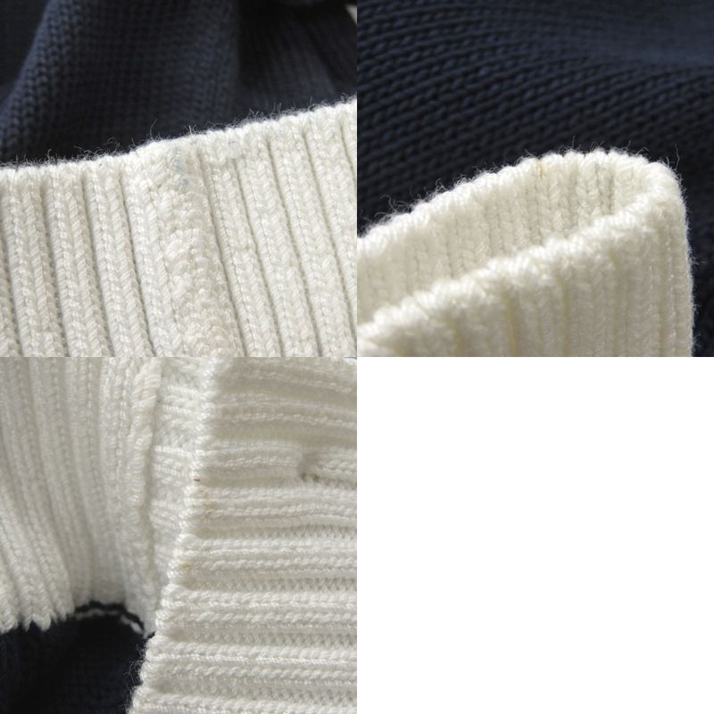 Prada Cropped Cotton Cardigan P25i04 Size 36 Cotton Navy Short Sleeves Knit