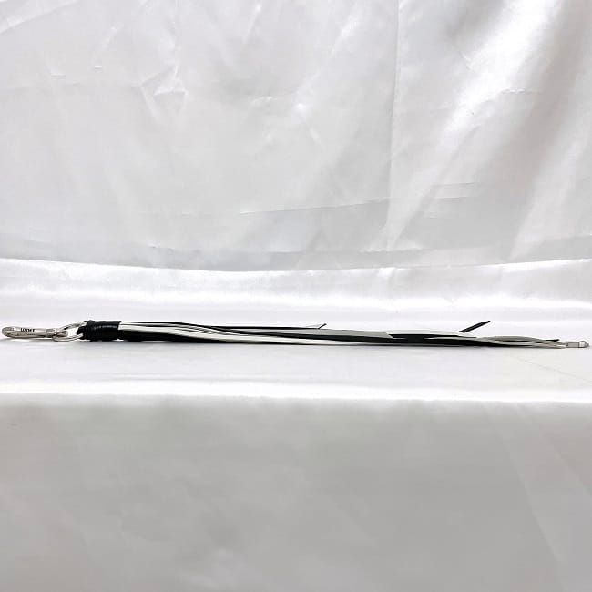 Loewe Charm Black White Silver Anagram Excellent Condition Leather