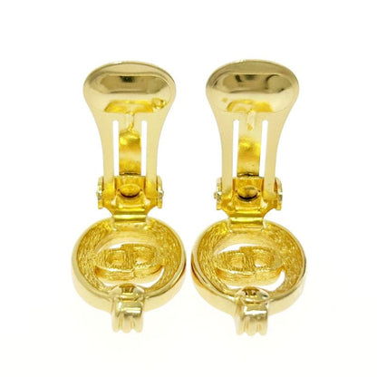 Christian Dior GP Rhinestone CD Logo Earrings Ladies Gold 419038 Earrings