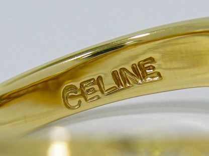 Authentic Celine Diamond 0.30ct 750 YG Ring Size 11 Yellow Gold Accessories