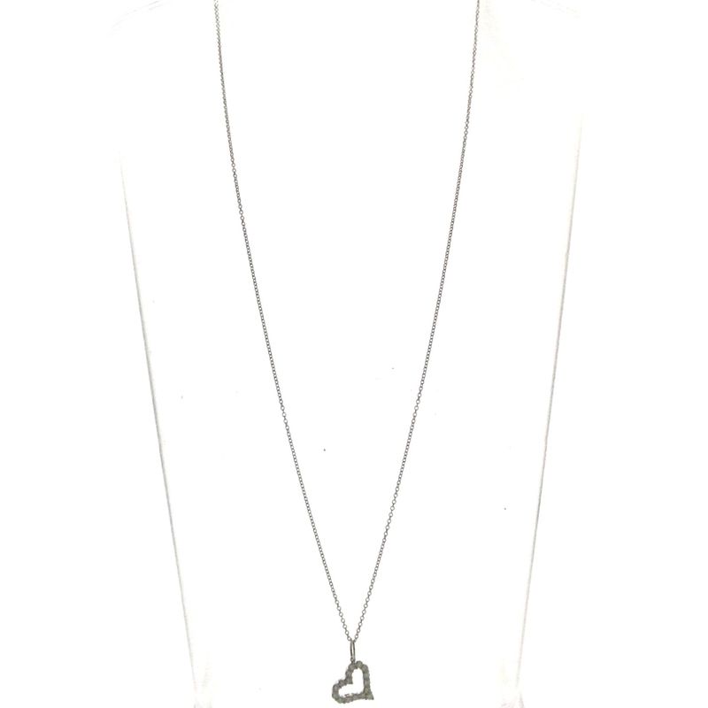 Tiffany & Co Necklace Sentimental Heart Pt950 X 16P Diamonds