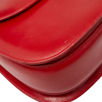 Gucci Old Gucci Bamboo Handbag Shoulder Bag 2WAY 001 01 0633 Red Leather